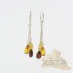 Multicolor Baltic amber earrings
